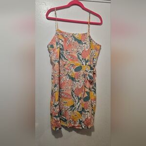 Nine West Floral Mini Dress - Yellow, Pink, Green